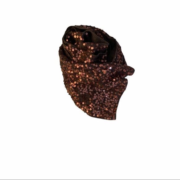 Eileen Fisher Silk Cotton Sparkle Skinny Scarf - Picture 1 of 2